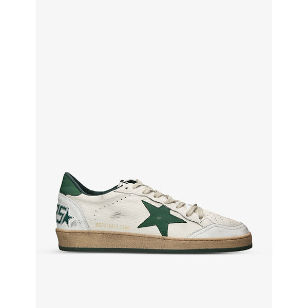 Mens Golden Goose Ball Star star-patch leather low-top trainers