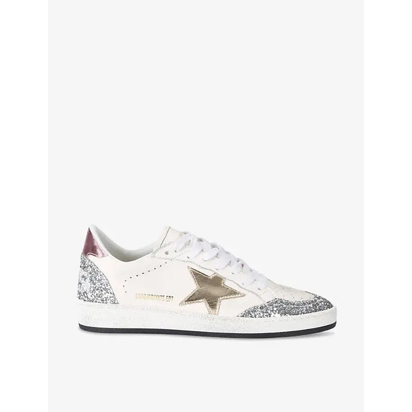 Golden Goose Ballstar Exclusive sequin-embellished leather low-top trainers