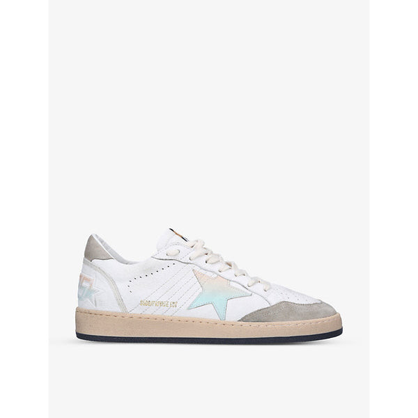 Womens Golden Goose Women's Exclusive Ballstar iridescent-start leather low-top trainers