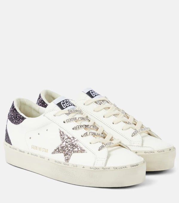 Golden Goose Hi Star glitter leather sneakers