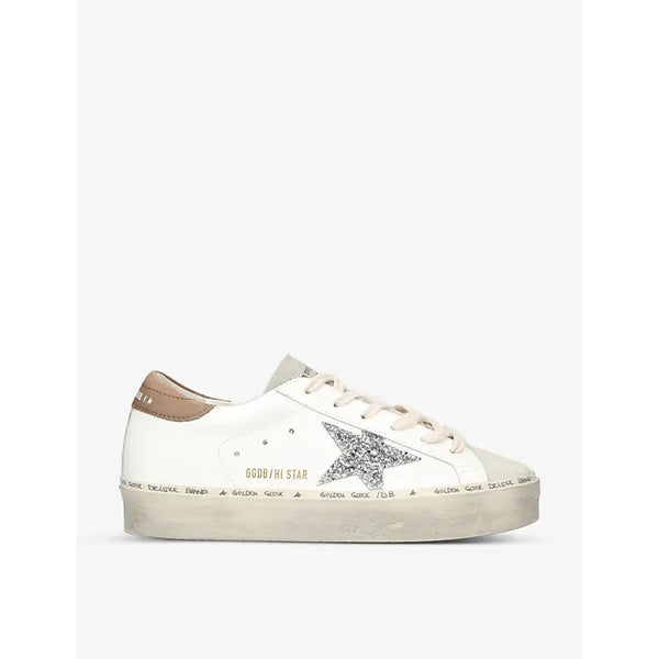 Golden Goose Hi Star logo-embroidered leather low-top trainers | Golden Goose