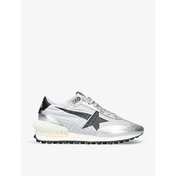 Womens Golden Goose Men's Marathon Runner leather and mesh low-top trainers