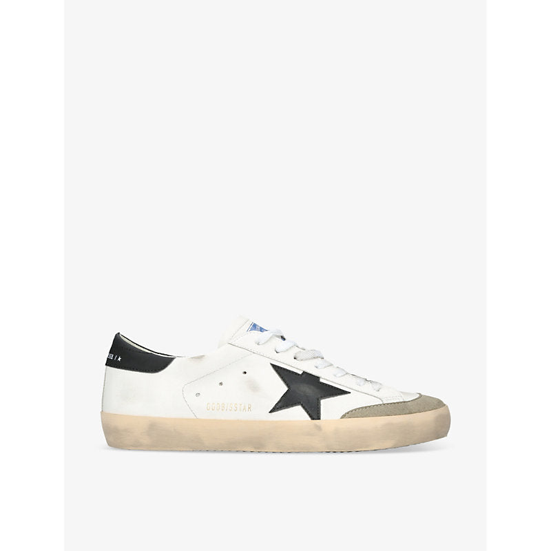  Golden Goose Men's Superstar Bio logo-print low-top faux-leather trainers