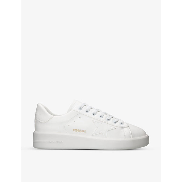 Golden Goose Pure Star star-embroidered faux-leather low-top trainers