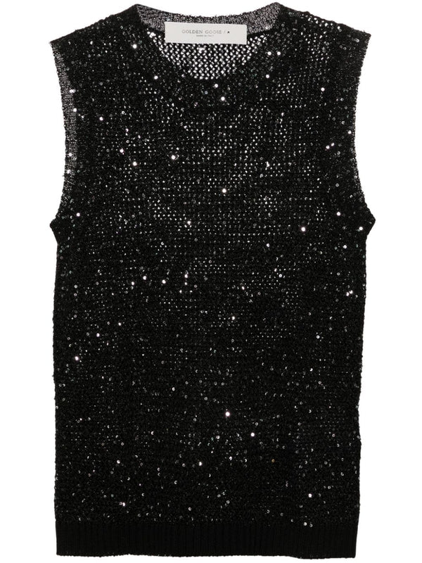 Golden Goose Sequined Knitted Vest