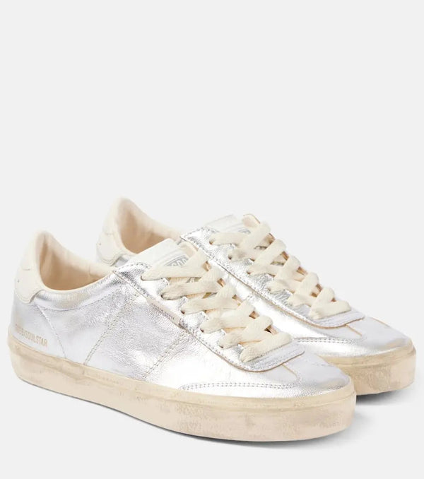 Golden Goose Soul-Star metallic leather sneakers