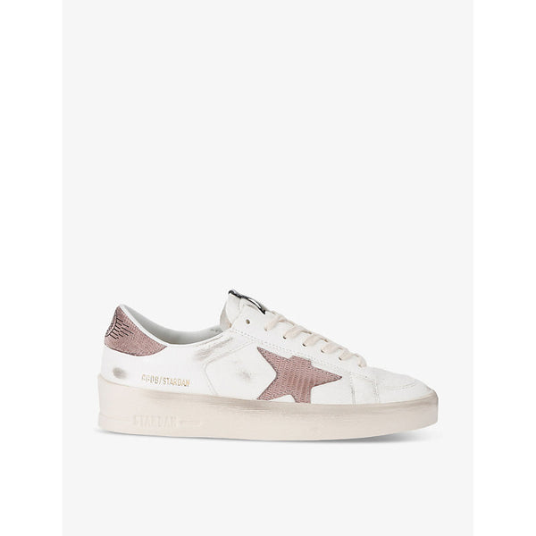 Womens Golden Goose Women's Stardan 15619 leather low-top trainers