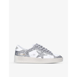 Golden Goose Stardan 80185 glitter and leather low-top trainers