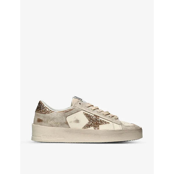 Golden Goose Stardan star glitter-embellished leather trainers