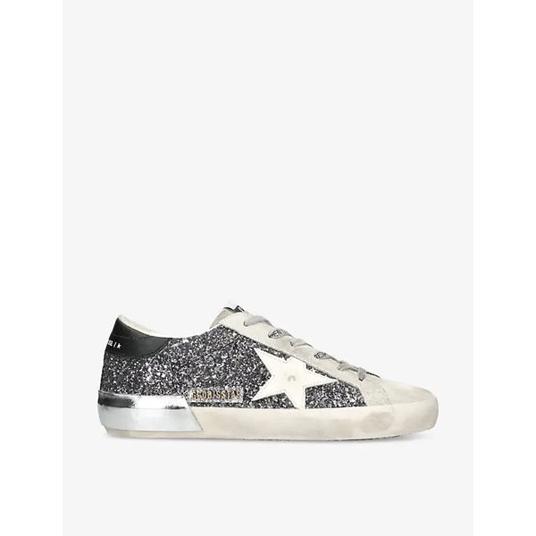 Golden Goose Super Star 90432 glitter-embellished leather low-top trainers | Golden Goose