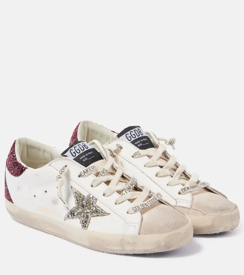 Golden Goose Super-Star embellished leather sneakers