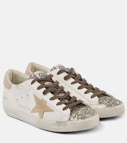 Golden Goose Super-Star glitter leather sneakers