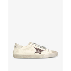 Mens Golden Goose Men's Super-Star leather low-top trainers