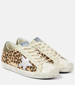 Golden Goose Super-Star leopard-print leather sneakers