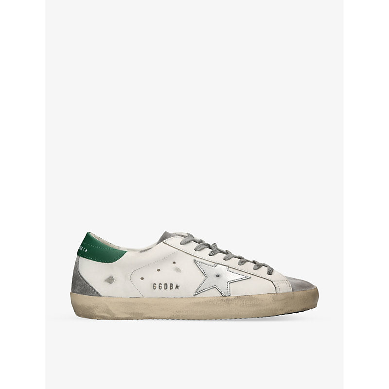 Golden Goose Super-star metallic star-patch leather low-top trainers