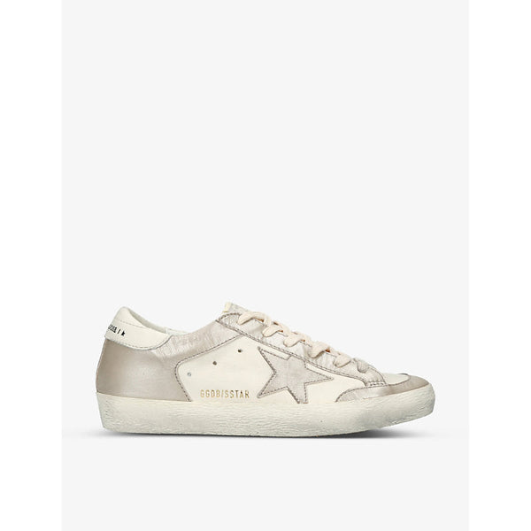 Womens Golden Goose Superstar 10999 logo-print leather low-top trainers