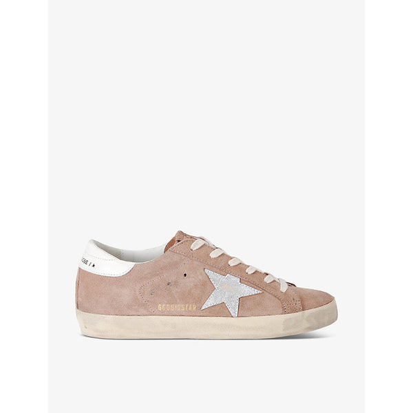 Womens Golden Goose Women's Superstar 25737 star-embroidered suede low-top trainers