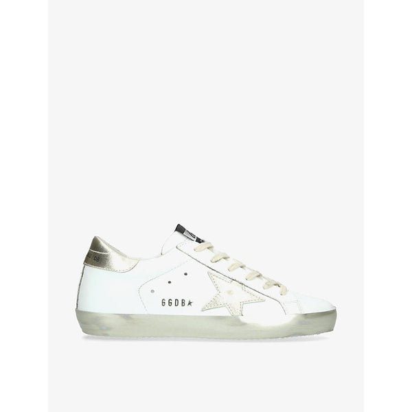 Womens Golden Goose Superstar E37 logo-print leather low-top trainers