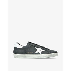 Mens Golden Goose Superstar star-appliqué leather low-top trainers