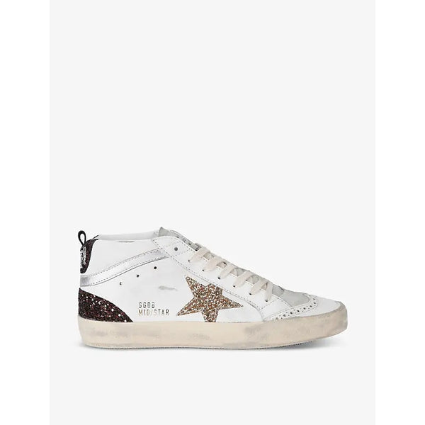 Golden Goose Women's Midstar 11923 star-embroidered mid-top leather trainers | Golden Goose