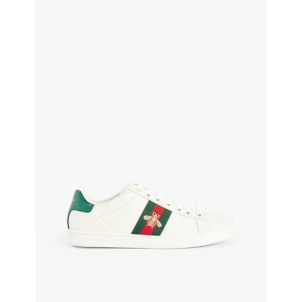 Gucci Ace bee-embroidered leather low-top trainers | Gucci