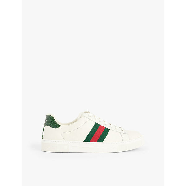 Womens Gucci Ace leather low-top trainers