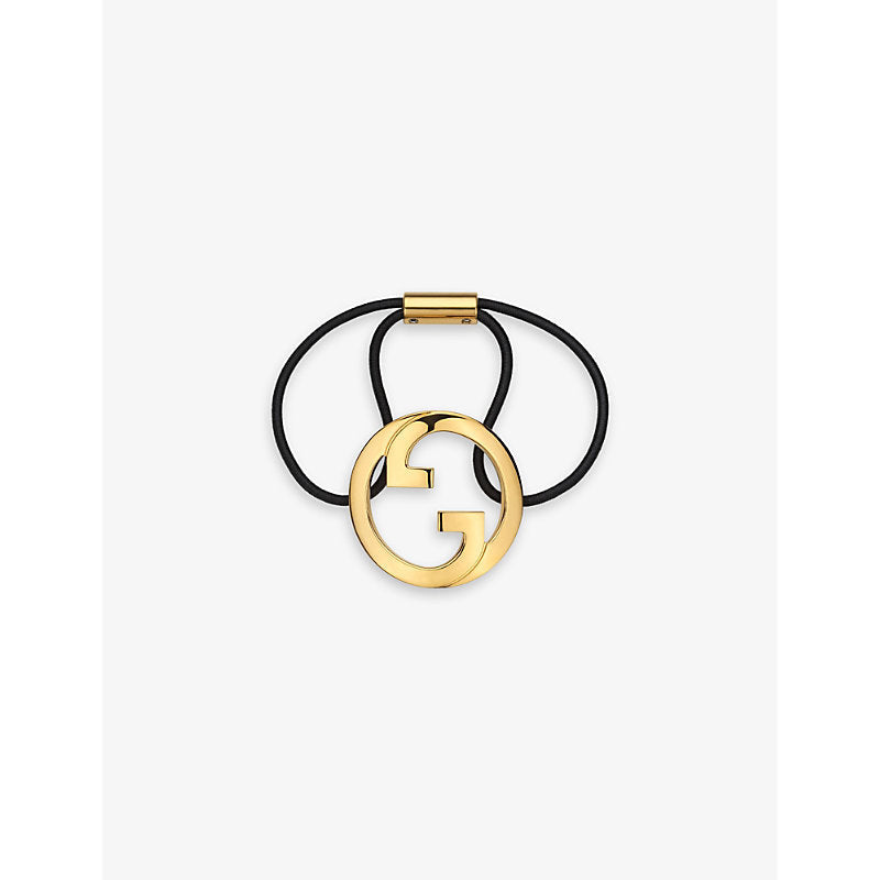 Womens Gucci Blondie gold-tone metal and cord hair accessory