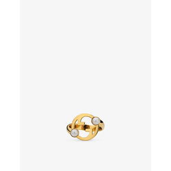 Gucci Blondie interlocking-G gold-toned metal and faux-pearl ring