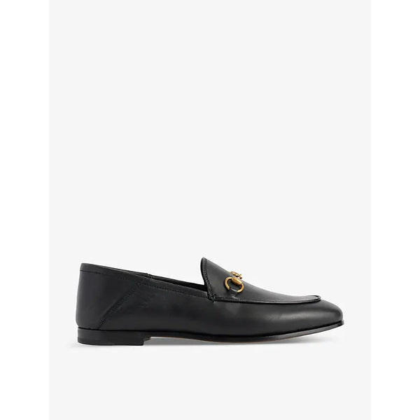 Gucci Brixton round-toe leather loafers