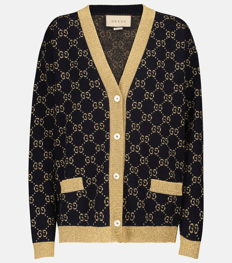 Gucci Cotton-blend lamé cardigan