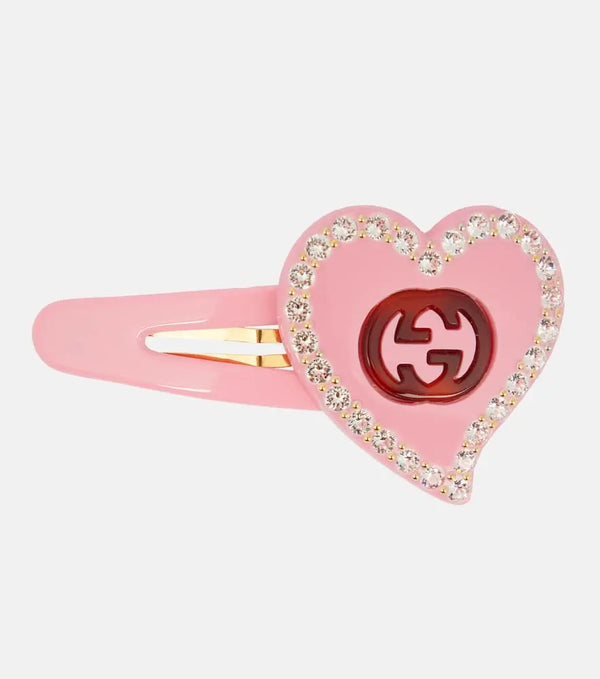 Gucci Crystal-embellished hair clip | LYBSTORE