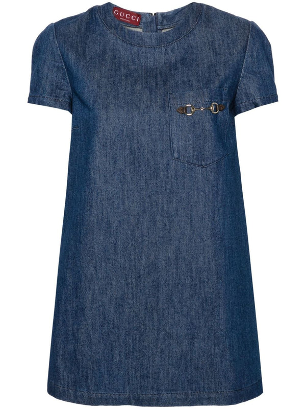 Gucci Denim Cotton Short Dress