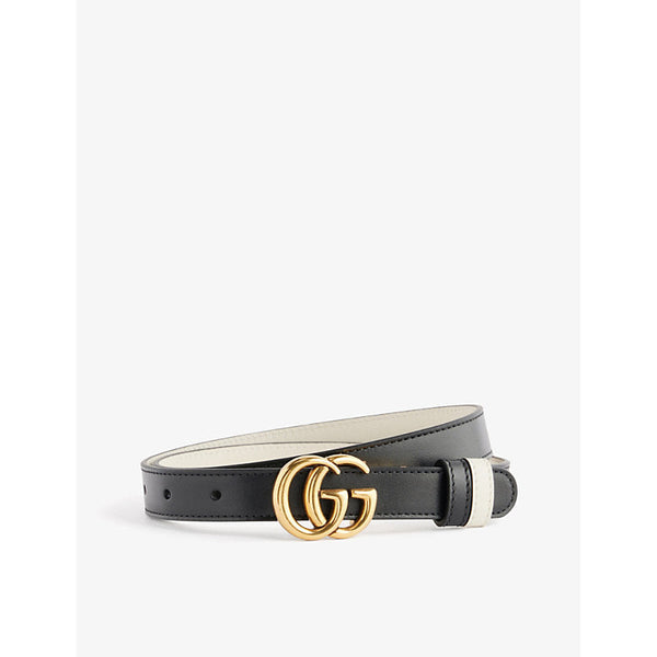 Gucci Double G reversible leather belt | LYBSTORE