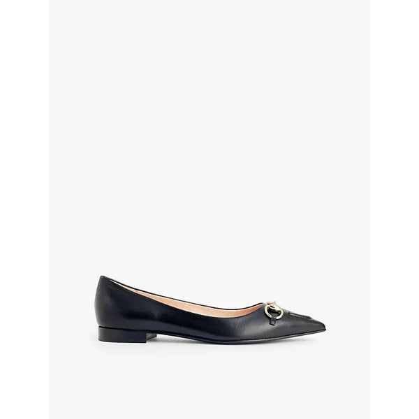 Gucci Erin horsebit-embellished leather ballet flats