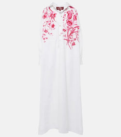 Gucci Floral cotton poplin maxi dress | LYBSTORE