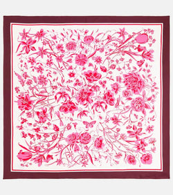 Gucci Floral silk twill scarf | LYBSTORE