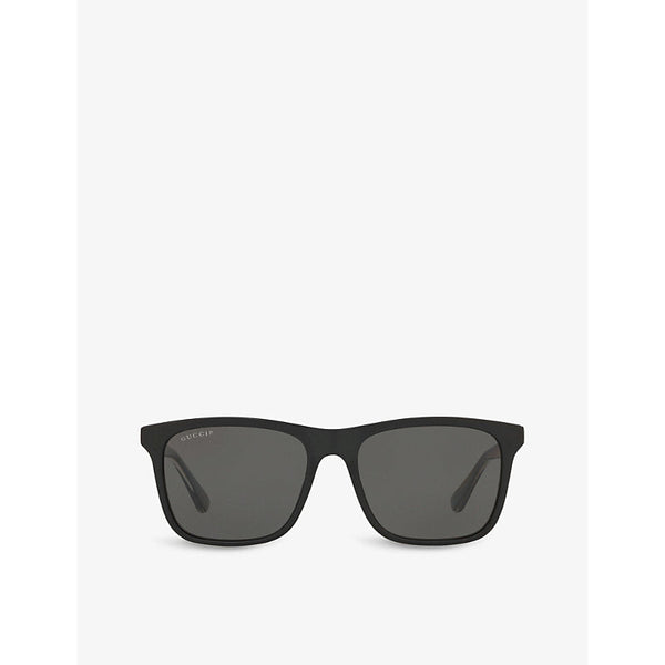 Gucci GC001659 rectangle-frame acetate sunglasses | LYBSTORE