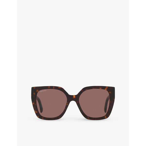 Gucci GC002027 GG1300S butterfly-frame acetate sunglasses | LYBSTORE