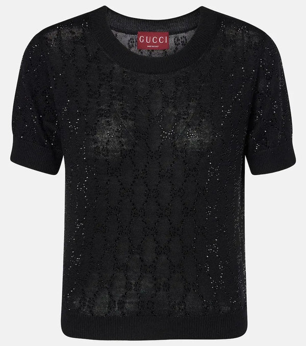 Gucci GG Crystal wool top | LYBSTORE