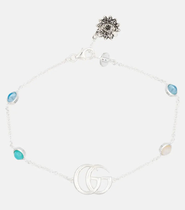 Gucci GG Marmont Flower sterling silver bracelet | LYBSTORE