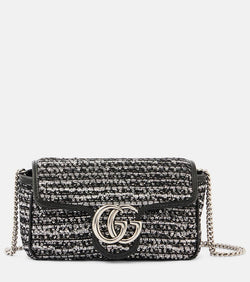 Gucci GG Marmont Mini embellished tweed shoulder bag