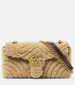 Gucci GG Marmont Small shearling shoulder bag