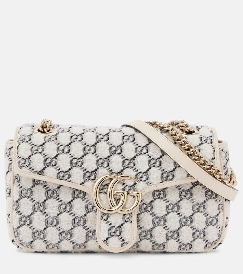 Gucci GG Marmont Small tweed shoulder bag