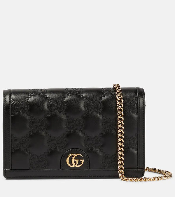 Gucci GG Matelassé leather chain wallet | LYBSTORE