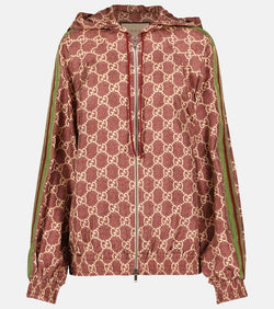 Gucci GG Supreme printed silk twill hoodie