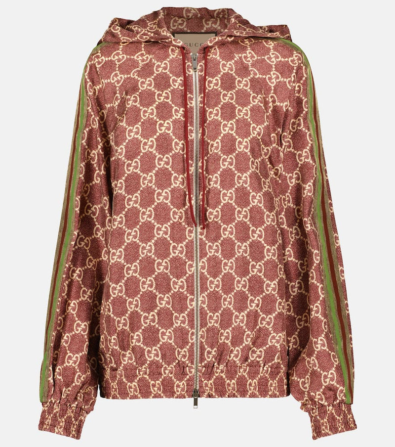 Gucci GG Supreme printed silk twill hoodie