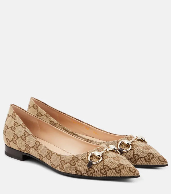 Gucci GG canvas ballet flats | LYBSTORE