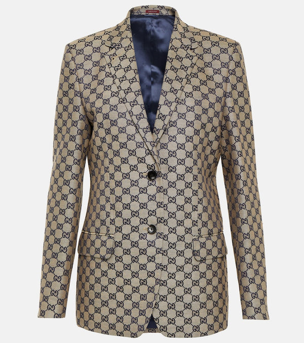 Gucci GG canvas linen-blend blazer