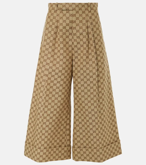 Gucci GG canvas wide-leg pants | LYBSTORE