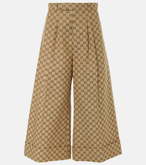 Gucci GG canvas wide-leg pants